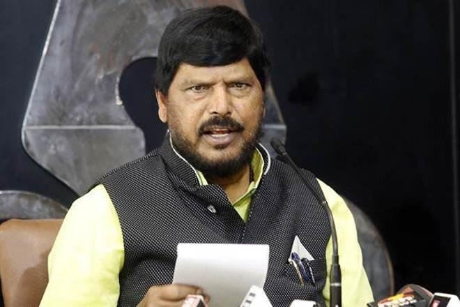 Ramdas Athawale says Amit Shah is confident that the BJP will form government in Maharashtra with the support of Shiv Sena. Express photo by Jasbir Malhi
