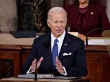 US President Joe Biden during his State of the Union address on Tuesday.