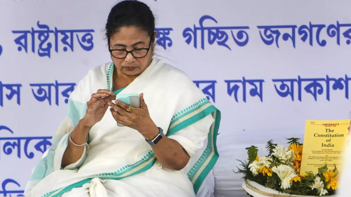 Mamata Banerjee Sits Overnight In Protest Against Centre’s “Discrimination”