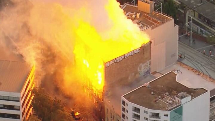 Fire engulfs seven-story building in Sydney, rescue underway as flames spread further