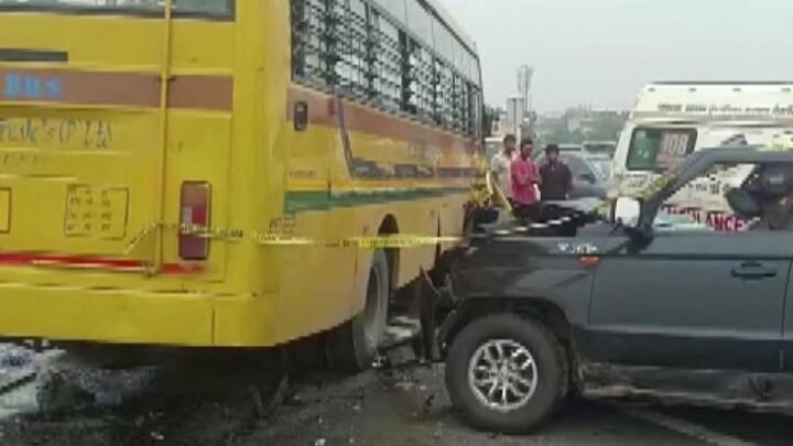 Six killed in school bus-car collision on Delhi-Meerut Expressway near Ghaziabad