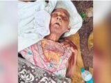 Abandoned woman takes refuge under a tree at village in Andhra Pradesh